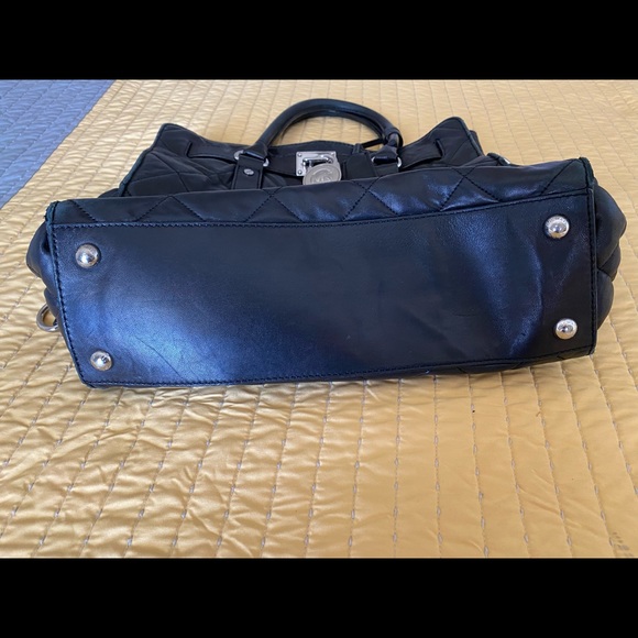 EUC|Michael Kors Black Leather Hamilton Satchel - Picture 5 of 5